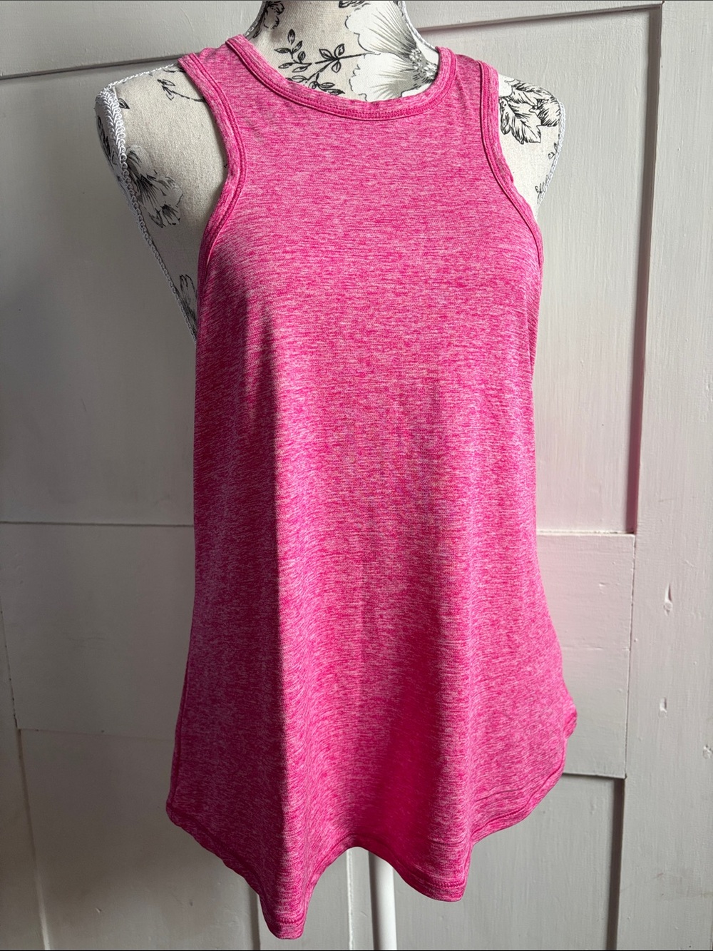Spyder Heathered Pink Racerback Tank - Women's Size Large L